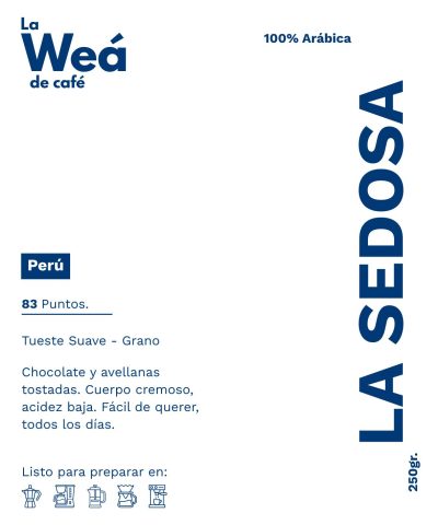 Etiqueta de la bolsa de La Sedosa