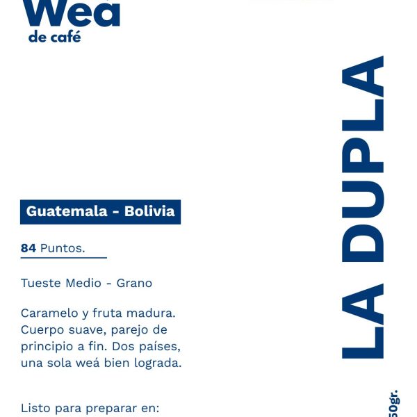 Etiqueta de la bolsa de La Dupla