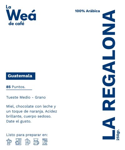 Etiqueta de la bolsa de La Regalona