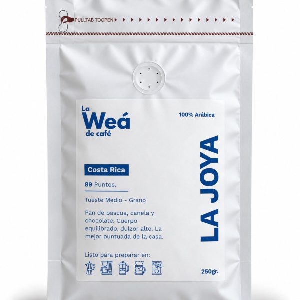 La Joya Bolsa de café de especialidad Costa Rica canela La Joya, 250gr - La Weá de Café