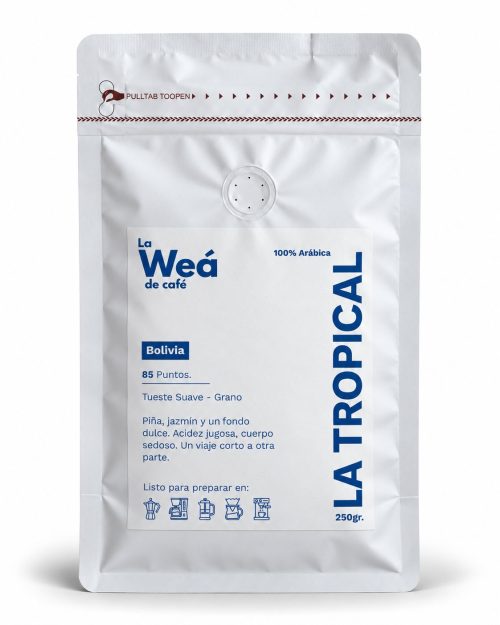 La Tropical Bolsa de café de especialidad Bolivia frutal La Tropical, 250gr - La Weá de Café