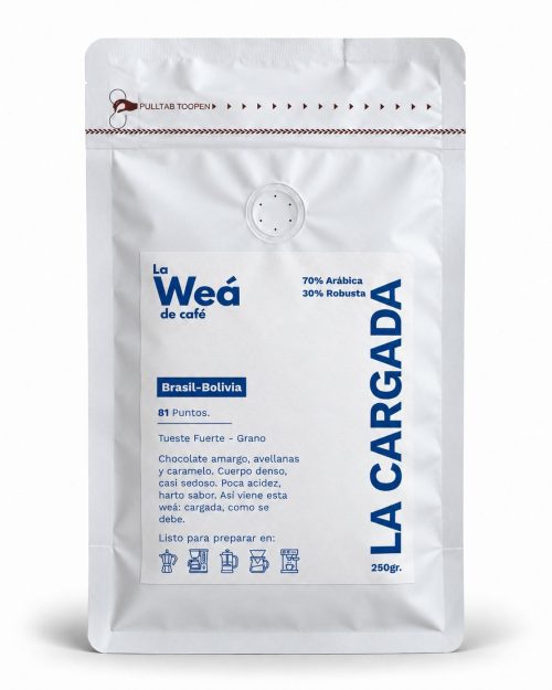 La cargada Bolsa de café de especialidad blend Brasil Bolivia La Cargada, 250gr - La Weá de Café